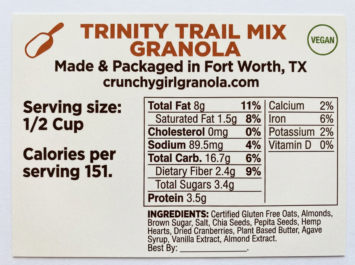 Trail Mix Variety Mix nutrition facts